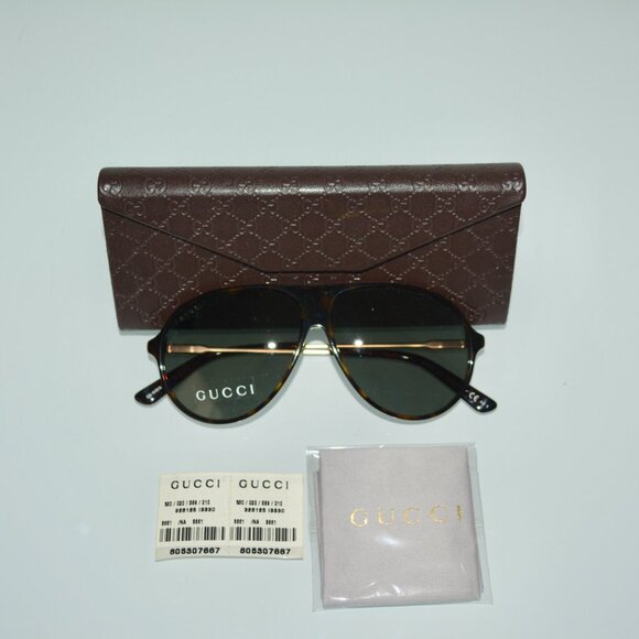 NIB AUTHENTIC GUCCI AVIATOR SUNGLASSES UNISEX - Picture 9 of 9